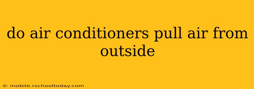 do air conditioners pull air from outside