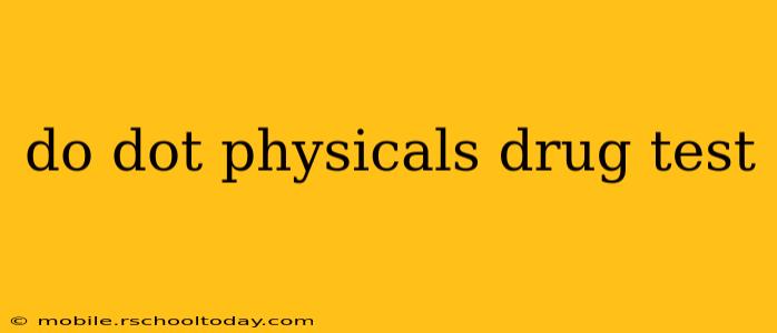 do dot physicals drug test
