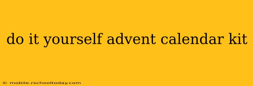 do it yourself advent calendar kit