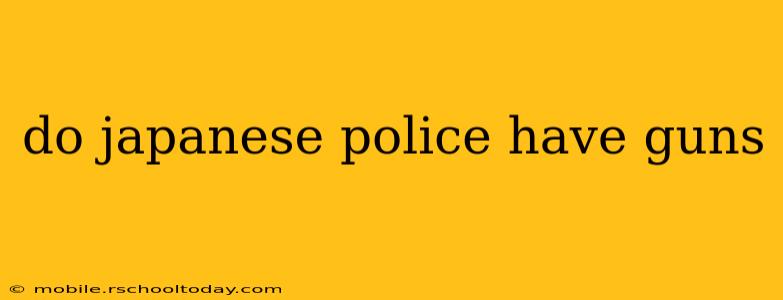 do japanese police have guns