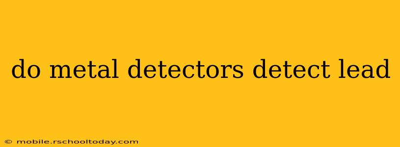 do metal detectors detect lead