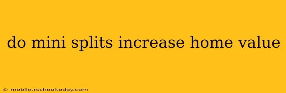 do mini splits increase home value