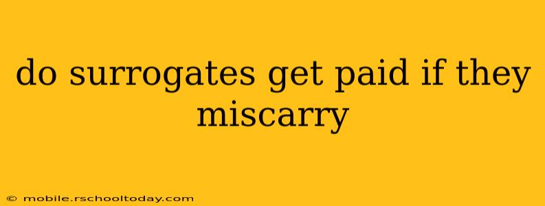 do surrogates get paid if they miscarry