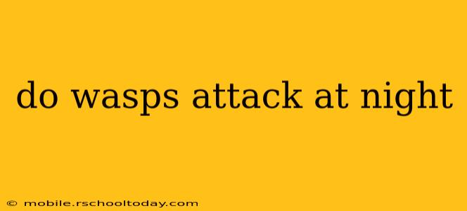 do wasps attack at night