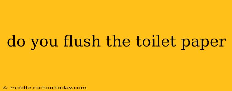 do you flush the toilet paper