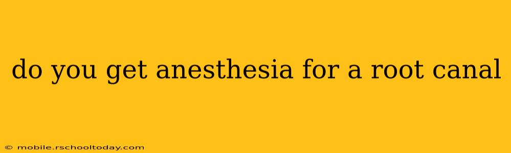 do you get anesthesia for a root canal