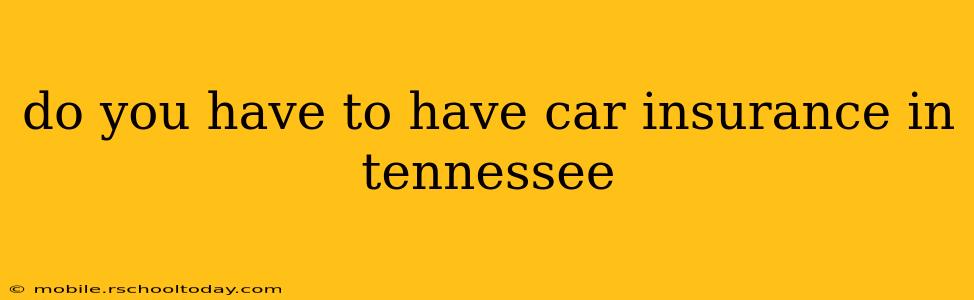 do you have to have car insurance in tennessee