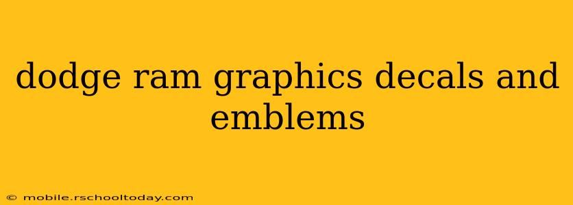 dodge ram graphics decals and emblems