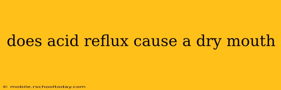 does acid reflux cause a dry mouth