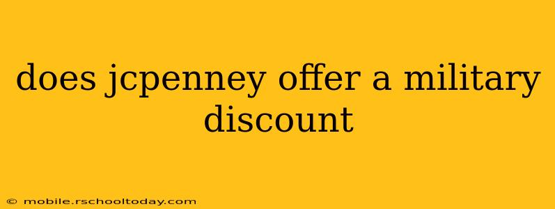 does jcpenney offer a military discount