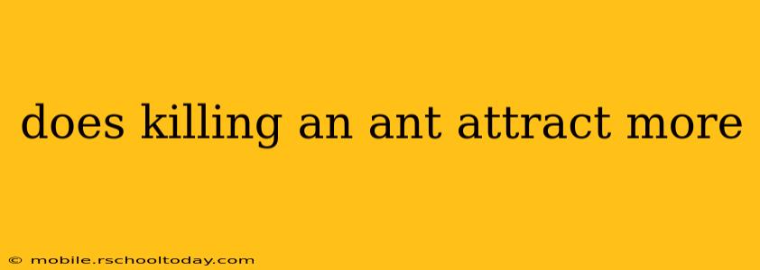 does killing an ant attract more
