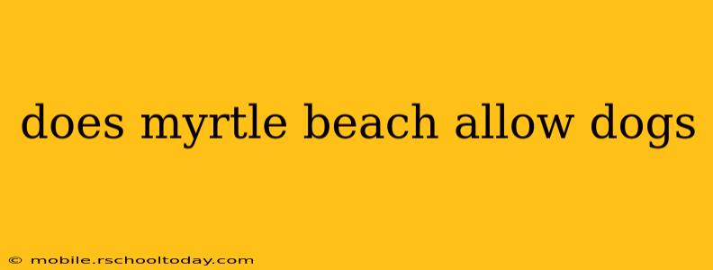 does myrtle beach allow dogs