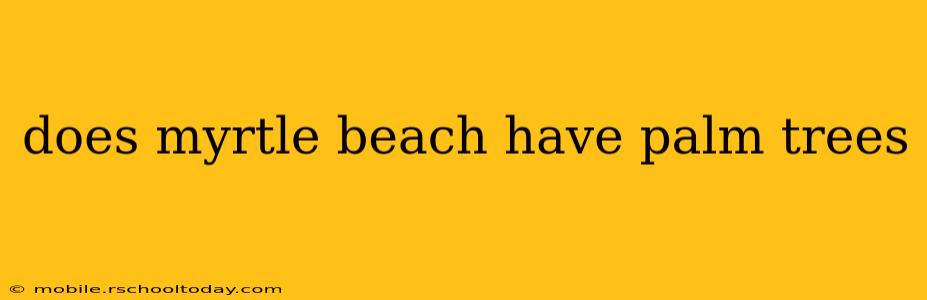 does myrtle beach have palm trees