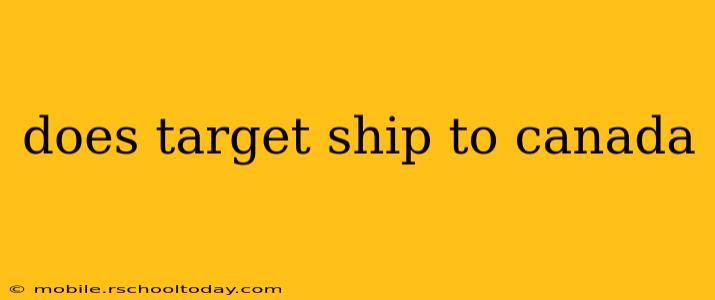 does target ship to canada
