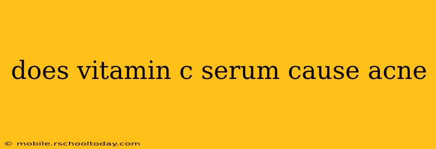 does vitamin c serum cause acne