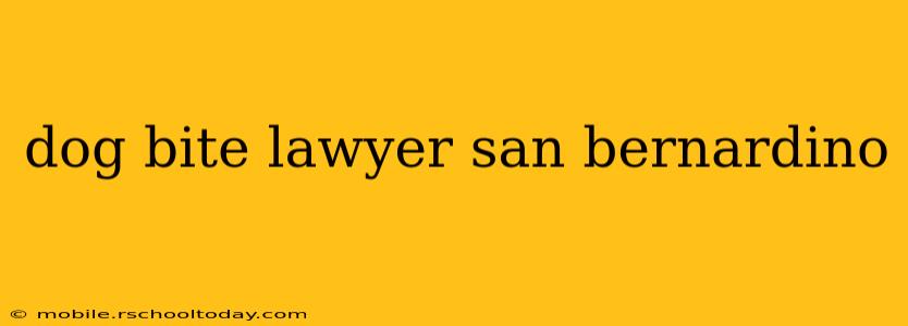 dog bite lawyer san bernardino