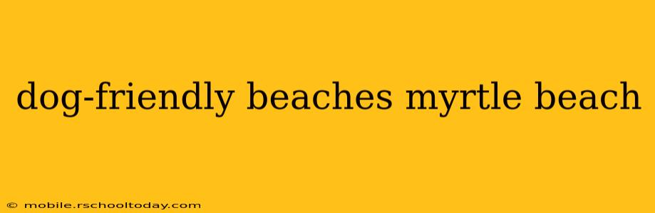 dog-friendly beaches myrtle beach
