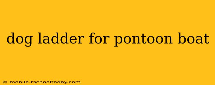 dog ladder for pontoon boat