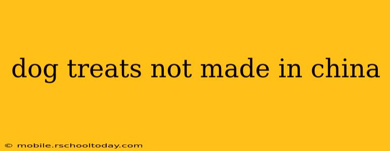 dog treats not made in china