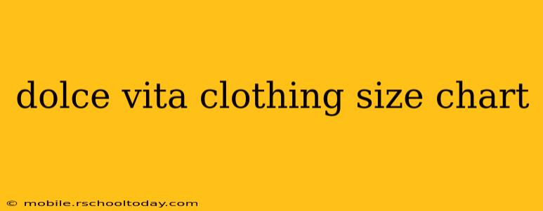 dolce vita clothing size chart