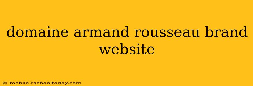 domaine armand rousseau brand website