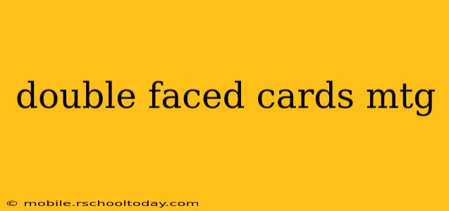 double faced cards mtg
