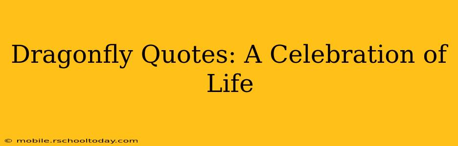 Dragonfly Quotes: A Celebration of Life