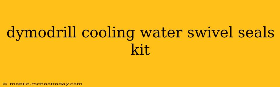 dymodrill cooling water swivel seals kit