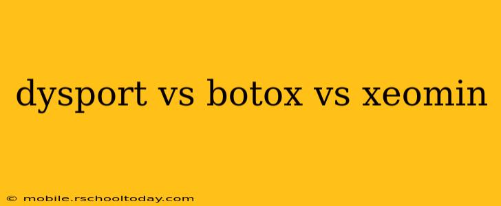 dysport vs botox vs xeomin