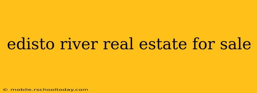 edisto river real estate for sale
