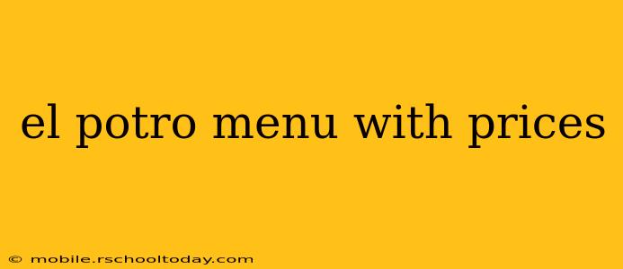 el potro menu with prices
