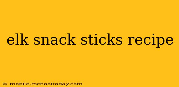 elk snack sticks recipe