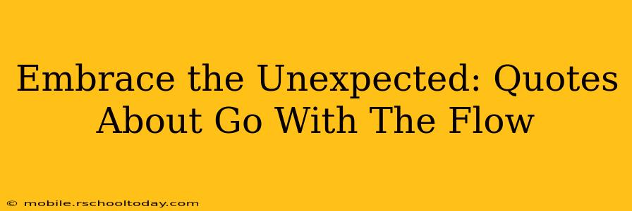 Embrace the Unexpected: Quotes About Go With The Flow