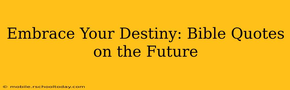 Embrace Your Destiny: Bible Quotes on the Future