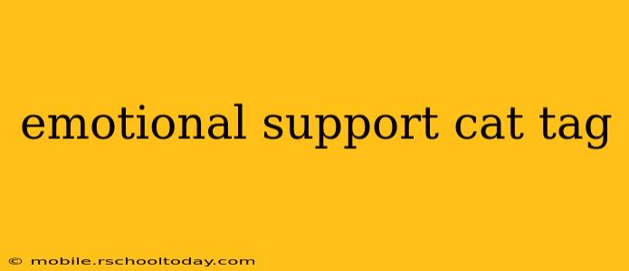 emotional support cat tag