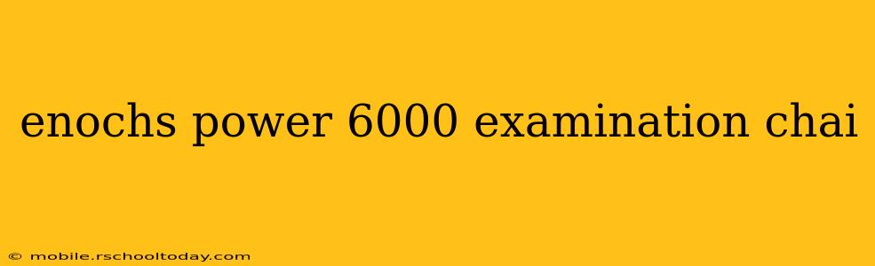 enochs power 6000 examination chai