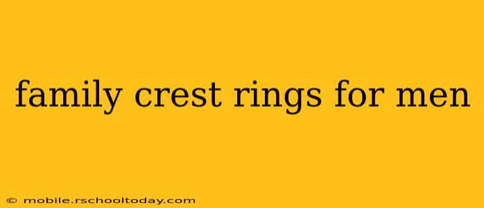 family crest rings for men