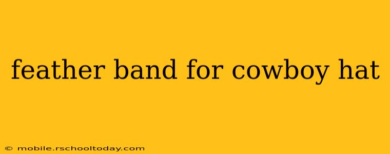 feather band for cowboy hat