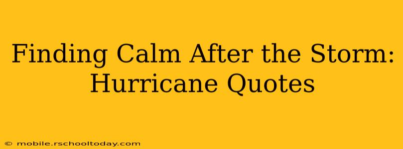Finding Calm After the Storm: Hurricane Quotes