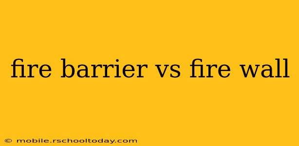 fire barrier vs fire wall