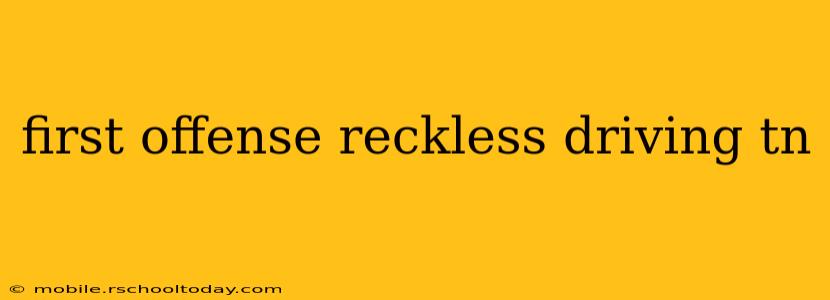 first offense reckless driving tn