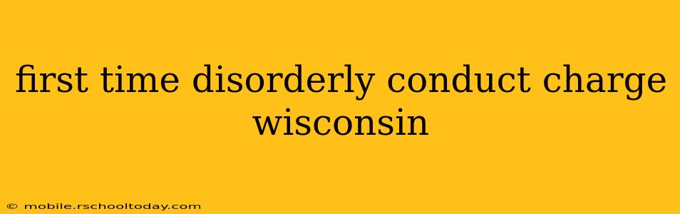 first time disorderly conduct charge wisconsin