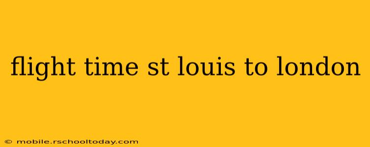 flight time st louis to london
