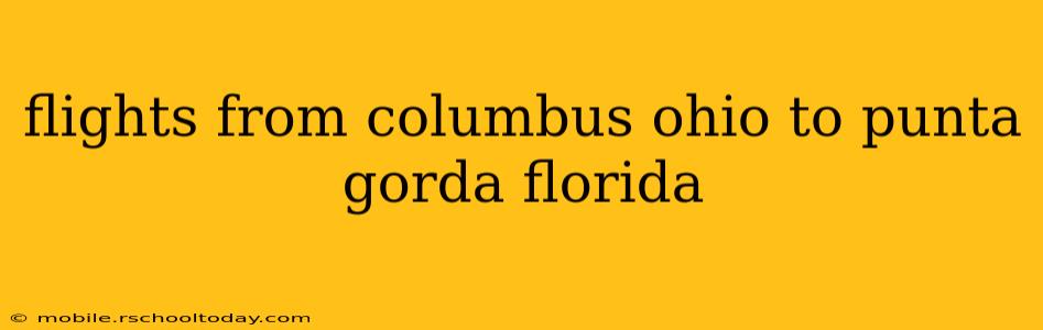 flights from columbus ohio to punta gorda florida