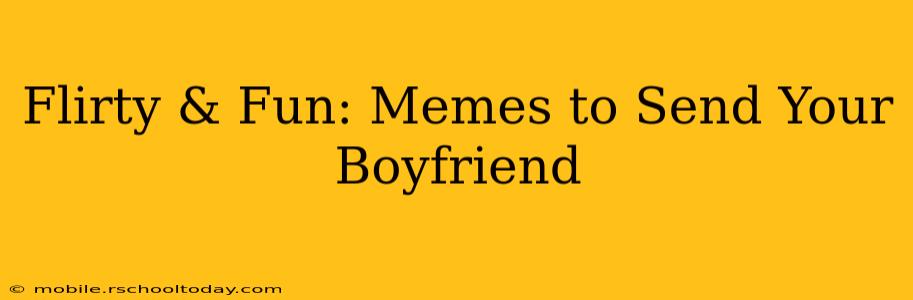 Flirty & Fun: Memes to Send Your Boyfriend