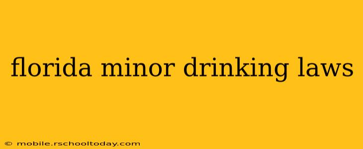 florida minor drinking laws