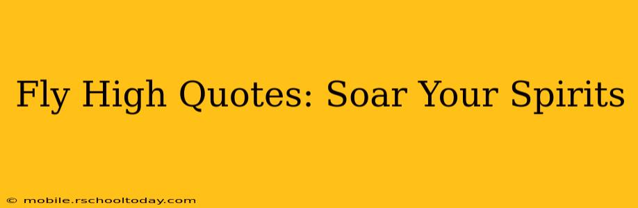 Fly High Quotes: Soar Your Spirits