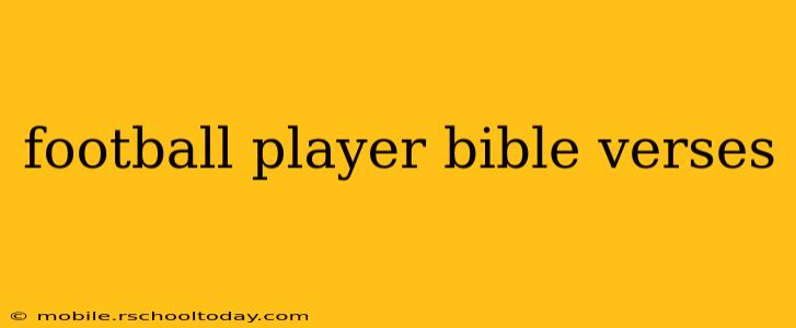 football player bible verses