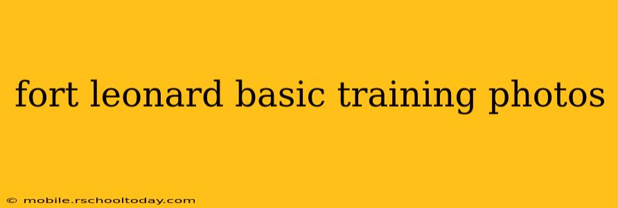 fort leonard basic training photos