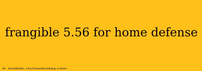 frangible 5.56 for home defense